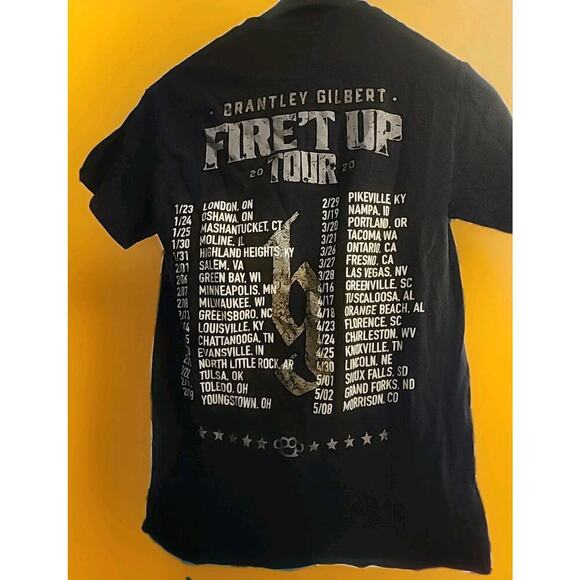 Brantley Gilbert Tour Shirt 2020 Fire’t Up 2020 Small 100% Cotton A99 Nice - Picture 4 of 6